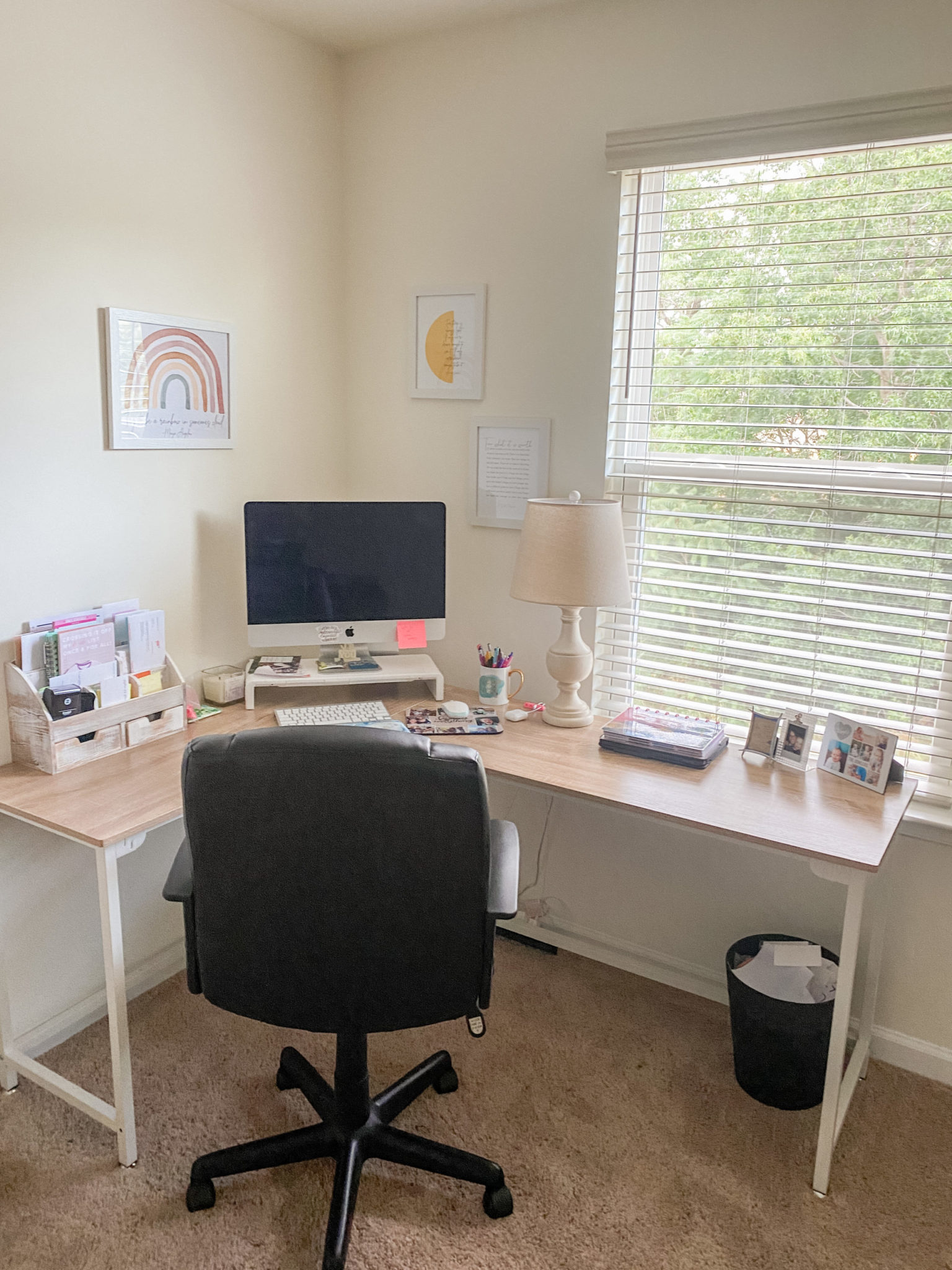 corner desk in home office